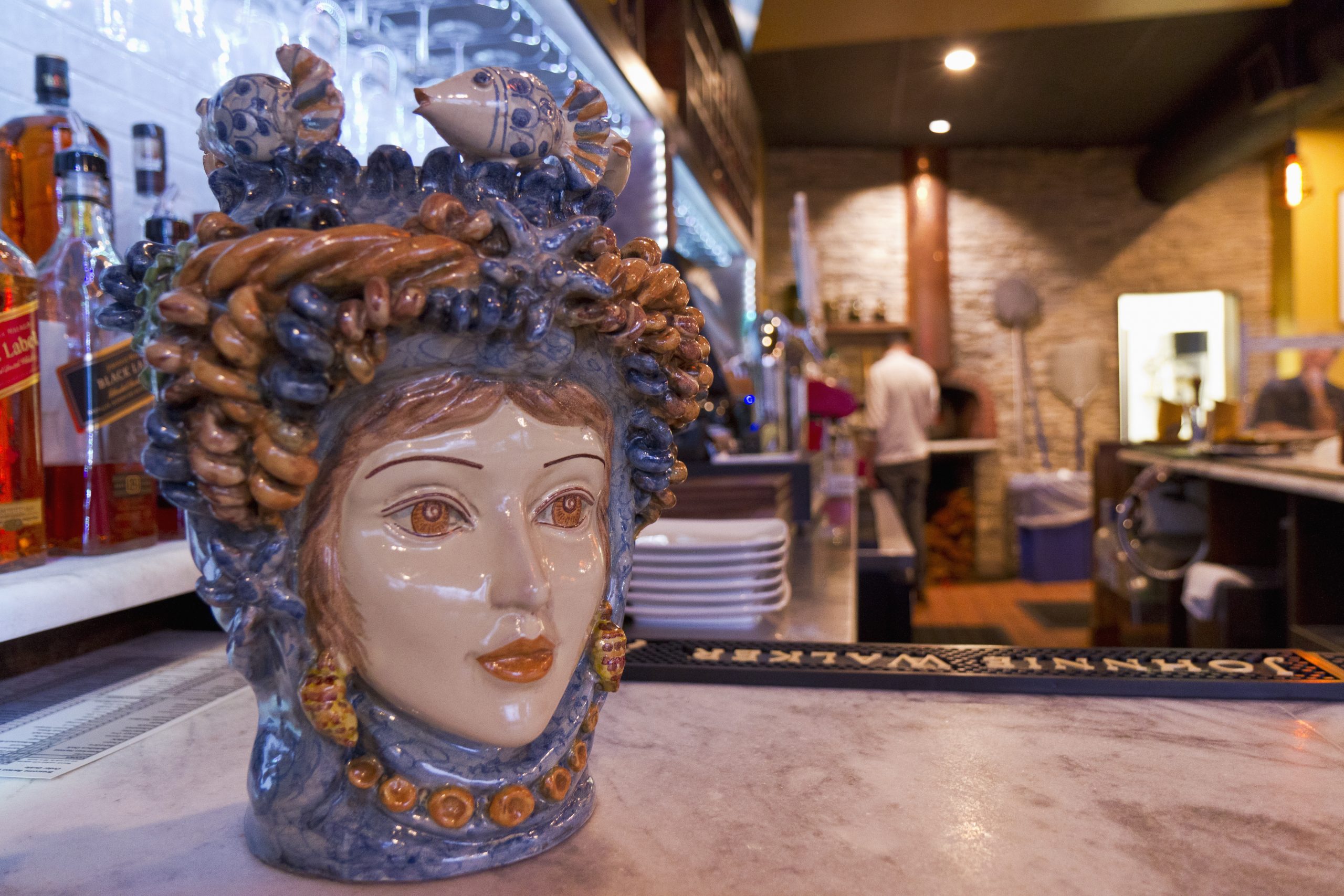 Authentic Neapolitan pizza at Strega Restaurant